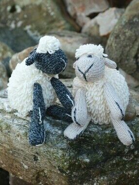 Aran Woollen Sammy the Sheep Hand Knitted in Ireland Merino Wool Stuffed Animal
